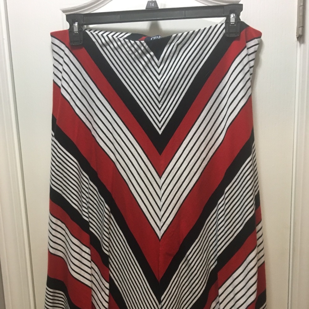 Full length asymmetrical skirt plus